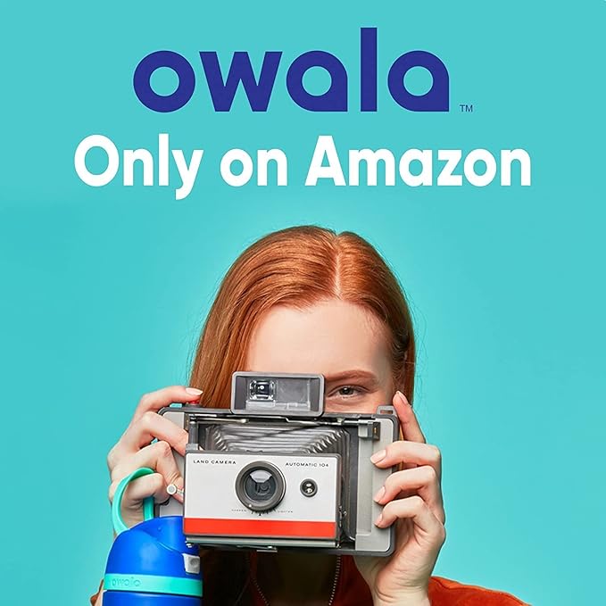 Owala FreeSip Insulated Stainless Steel Water Bottle with Straw for Sports and Travel, BPA-Free, 32oz, Dreamy Field (Pack of 8)