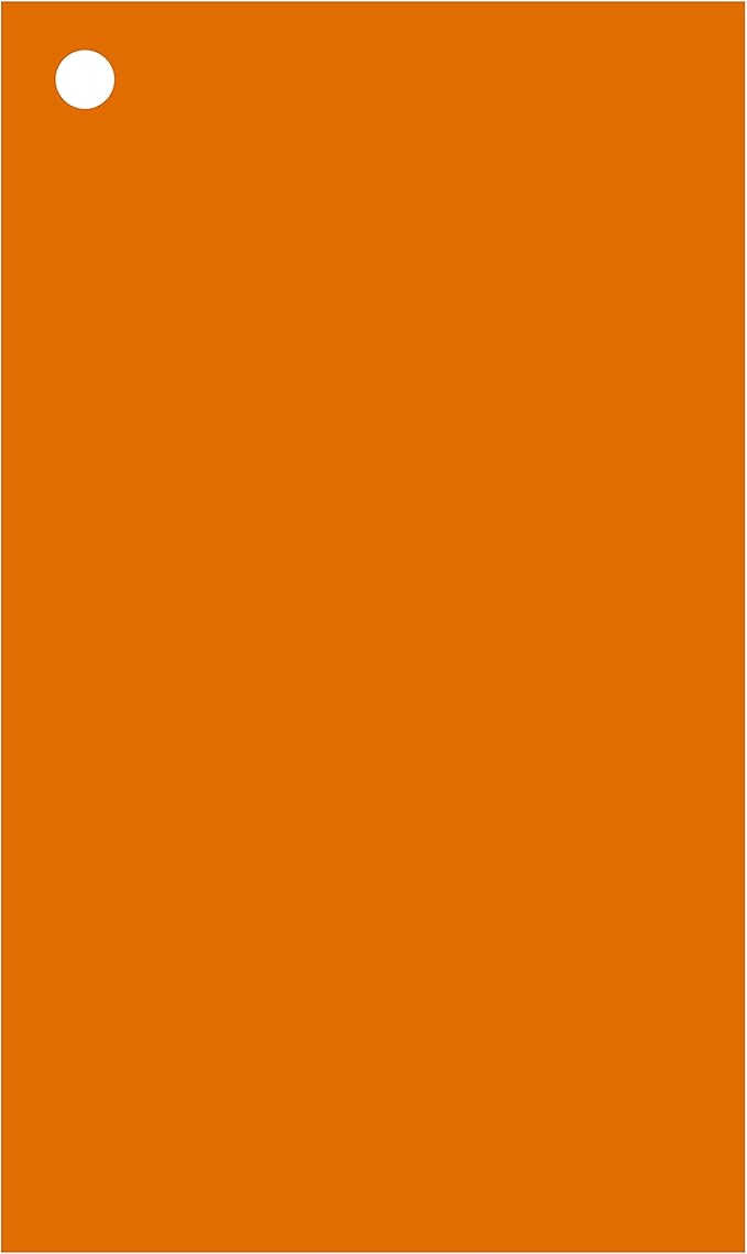 Colonial Cards: 150 Color Cardstock 3" x 5" Index Cards, Unruled with Corner 1-Hole Punched and 4 Binder Rings, Pumpkin