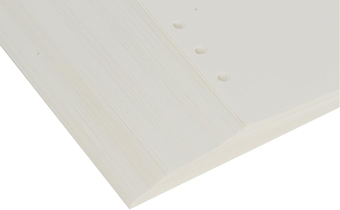 A5 Refill Paper 6 Hole Punched Filler Paper Refills for A5 Loose Leaf Notebook Travel Journal Personal Diary Planner Binder Scrapbook, 80 Sheet, Blank Paper, 5.6 Inches x 8.2 Inches