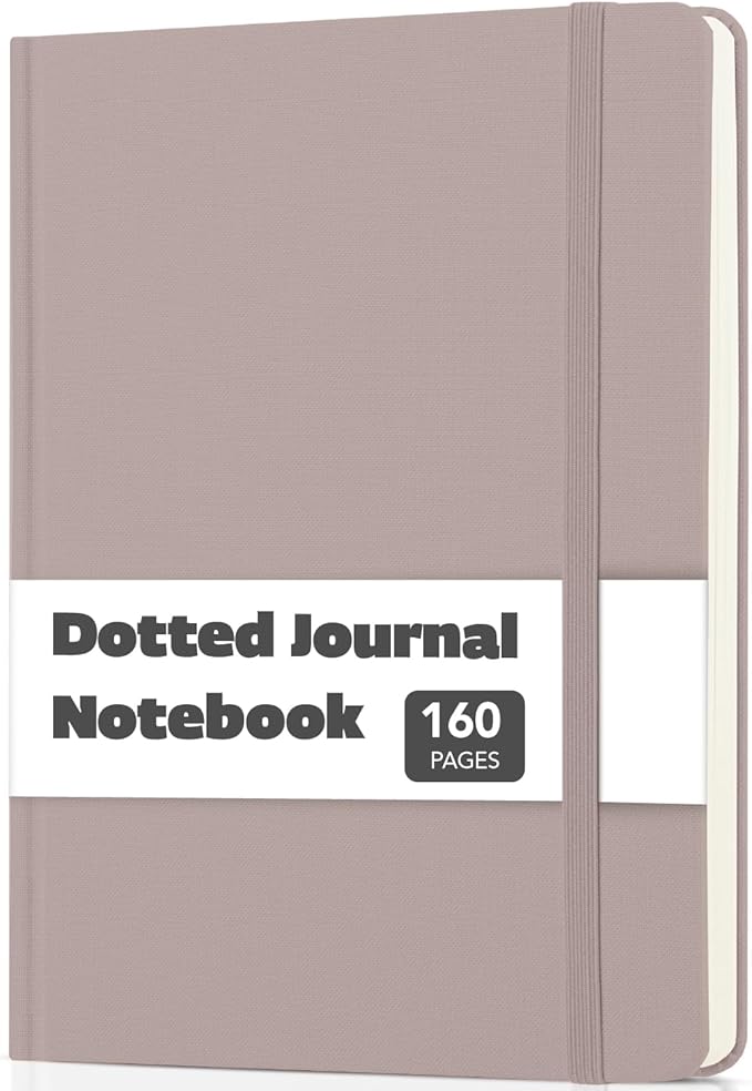 Mr. Pen- Dotted Journal Notebook, A5 Medium Size (5.7"x8.4"), 160 Pages (80 Sheets), Fabric Hardcover, 100 GSM Thick Paper, Bullet Dotted Journal for Planning, Tracking