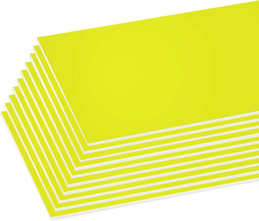 BAZIC Products Foam Board 20" X 30" Neon Yellow, Colored Foam Boards 3/16 Inch Thickness, Presentation Signboards School Craft Project Framing Display, 25-Pack