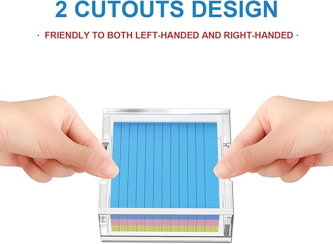 WINFFOR Acrylic Notepad Holder Dispenser - 3x3 in Sticky Note Memo Holder for Desk Organizer (W/O Pads) Office Desk Accessories School Supplies, Crystal Clear