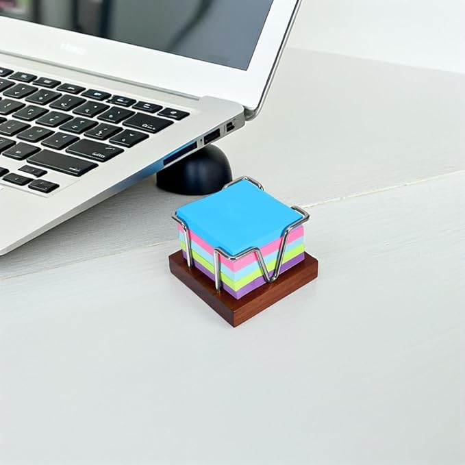 Compact Office Supply Organizer for Memo Pads Self Stick Notes and Desk Accessories Stylish and Modern Desktop for Home and Workspaces
