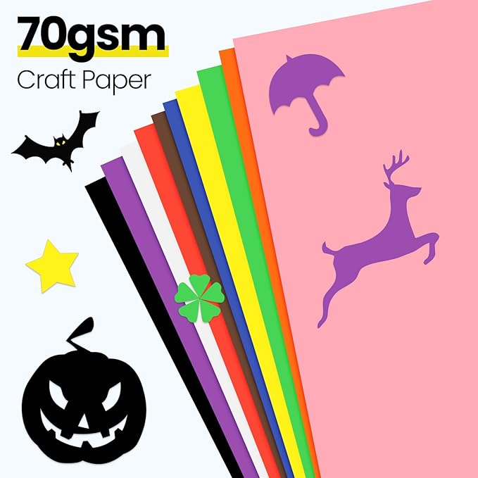 Fuutreo 1500 Sheets Construction Paper Bulk, 11.4'' x 7.9'' Lightweight Art Supplies Assorted Colors Construction Paper for Drawing Decor, DIY Craft, Office Printing, 10 Colors