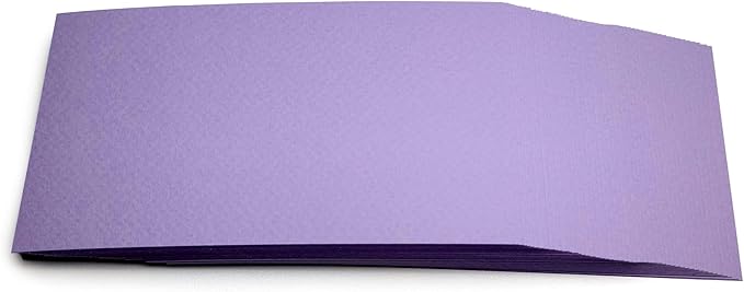 PPAPPAPPIYO 50 Pack 3x5 Colored Index Cards, 180gsm Premium Textured Blank Flash Cards, Heavyweight Cardstock for Study, Recipes, and DIY Crafts (violet)