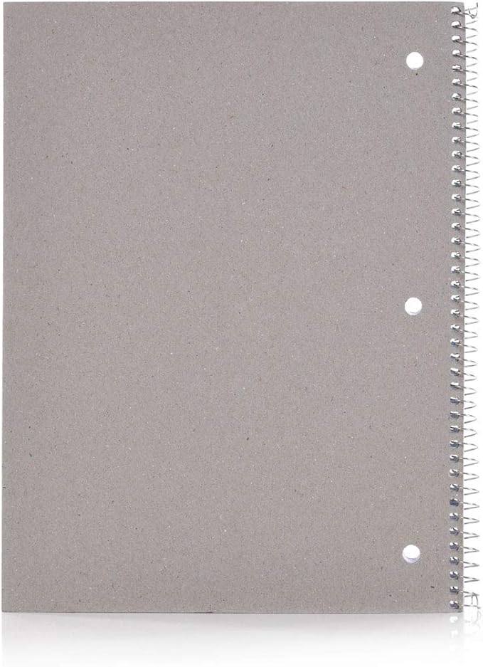 Mintra Office Spiral Notebooks Set - Primary Colors, Wide Ruled, Journals for School, Work, Business, Aesthetic Stationery, Writing Pads, Teacher & Student Supplies, 70 Sheets Each, 6-Pack