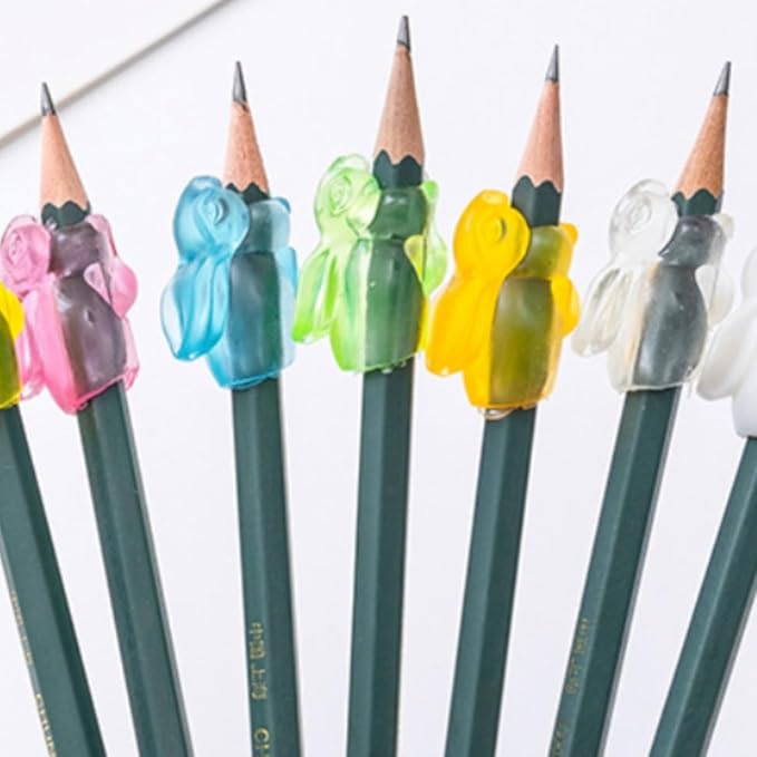 14 Pcs Pencil Grippers, Rabbit Pencil Holders for Handwriting Posture Correction Writing Tool Ideal for Kids Toddlers Adults's Pen Holding Posture Training (Set-14pcs)