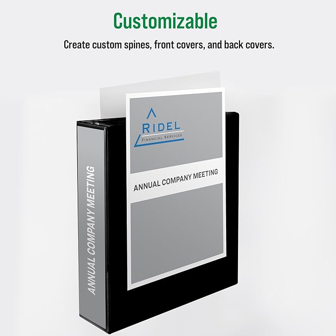 Office Essentials Economy View 3 Ring Binders, 3" Round Rings, 3.5" Spine, 460-Sheet Capacity, White Binders (12-Pack of 03430)