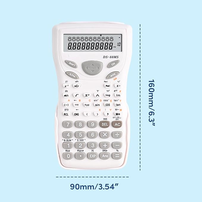 Muloo Portable Scientific Calculator 12 Digits Widescreen Multifunctional Exam Tool Students Function Calculator Professionals, approx 16x8cm/6.3x3.54in, Green