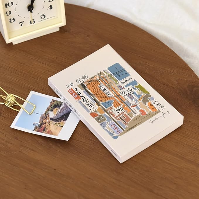Monolike Seoul Paperback Line Notebook - 01. Samcheong-dong_Design note, Mini note, Simple note, Notebook, 192 Pages, 4.13x6.69