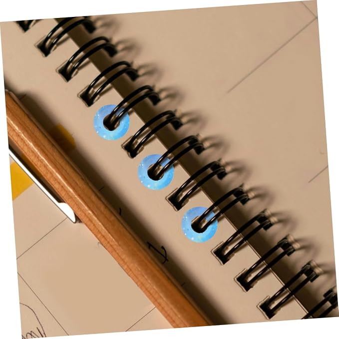 STOBOK 12sheets Adhesive Hole Reinforcement Sticker Labels of Tear-Resistant Circles for Loose-Leaf Paper Repair for School Office and Home Use
