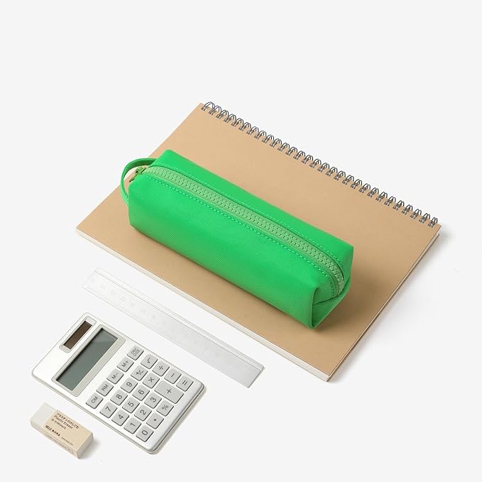 Pencil Case Soft School Pencil Pouch Bag for Easy Carry Stylish and Durable (Grass Green)
