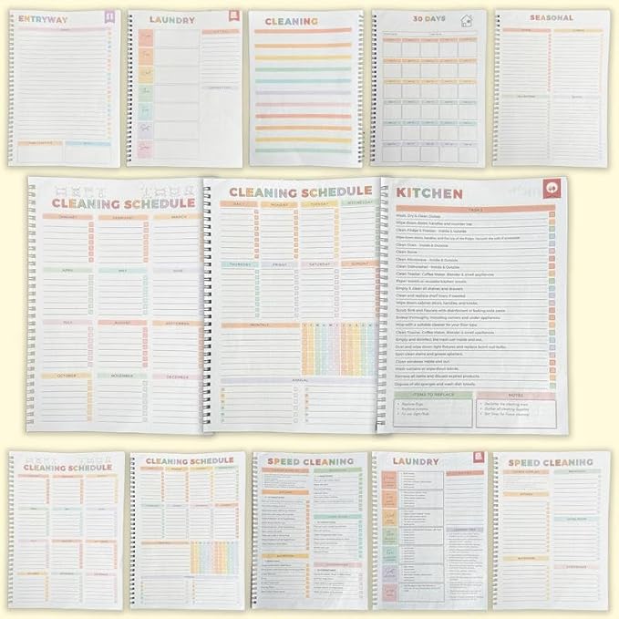 ADHD Cleaning PlannerA4 Size Daily Schedule & focus Checklist Notebook for Home Office & Dorm Use Durable Cover Smooth Pages Office Stationery Essential - Plannerbook