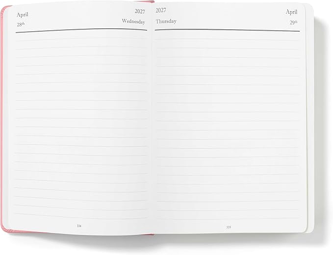 Wykeham's Executive 2026-27 Daily Journal Planner – Customization Available – Mid-Year Academic Diary – July 2026 to June 2027 (Personalized Rose, 8.5"×5.5")