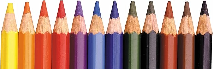 Koh-I-Noor Polycolor Drawing Pencil Set, 12 Assorted Colored Pencils in Tin and Blister Carded, 1 Each (FA3816.12BC)