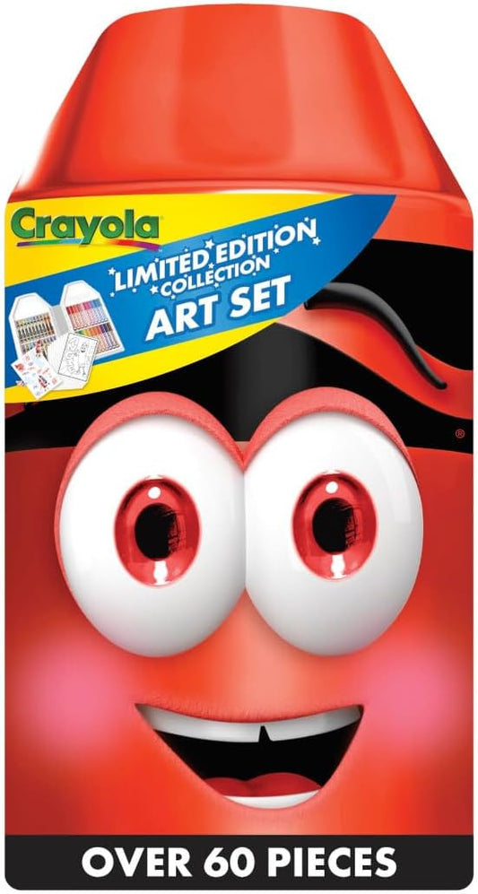Crayola Coloring Set with Limited Edition Red Art Case, Limited Edition Crayons, 50+ Pieces, Gifts for Kids
