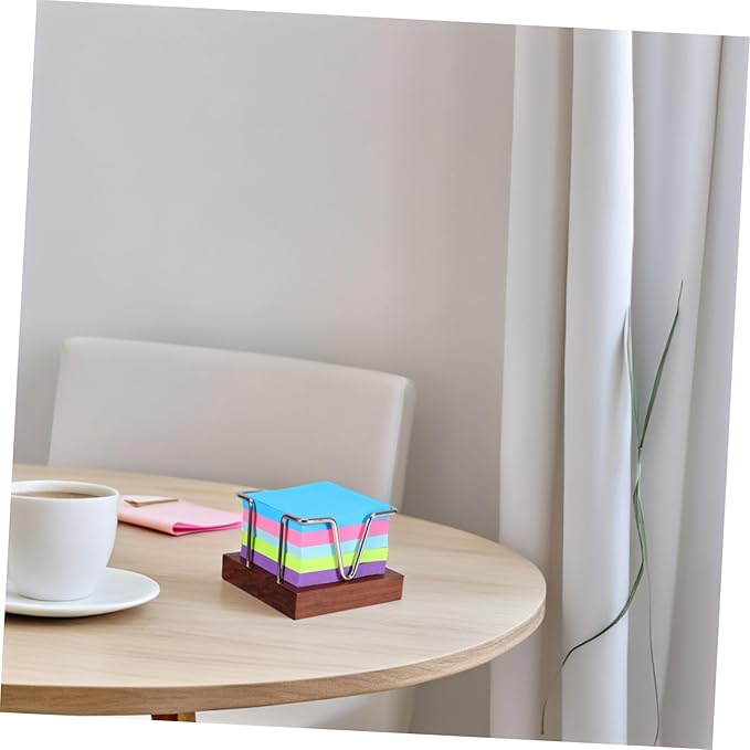 DOITOOL Note Pad Organizer Stylish Compact Note Papers Box for Desk Modern Minimalist School Supplies Storage Aesthetic Memo Holder for Office Home and School Decor