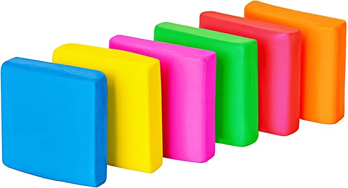 Kneaded Erasers for Artists Drawing No Smudge 12 Pcs Moldable and Kneadable Gum Eraser Clay for Sketching – Fun Pencil Erasers for Kids Bulk Classroom Gifts for Students