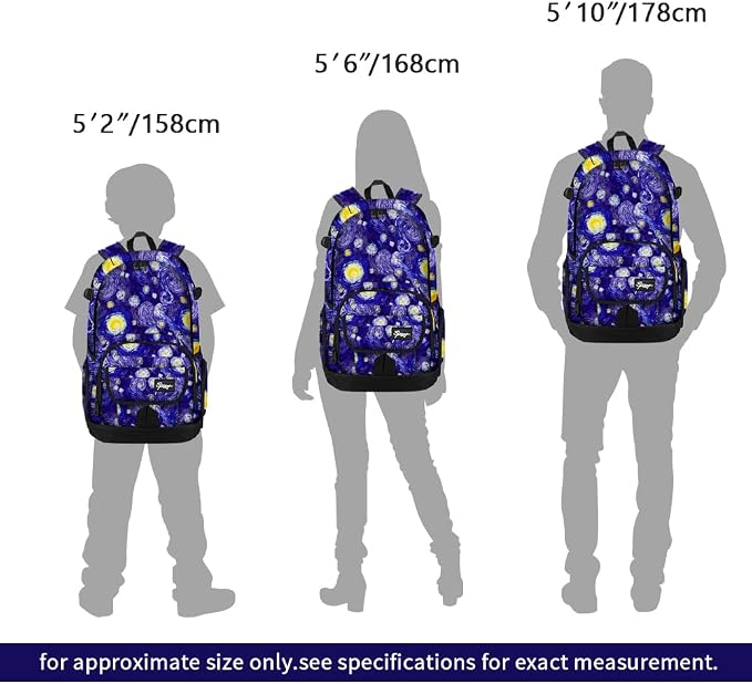 rickyh style School Backpack Travel Bag for Men & Women Lightweight College