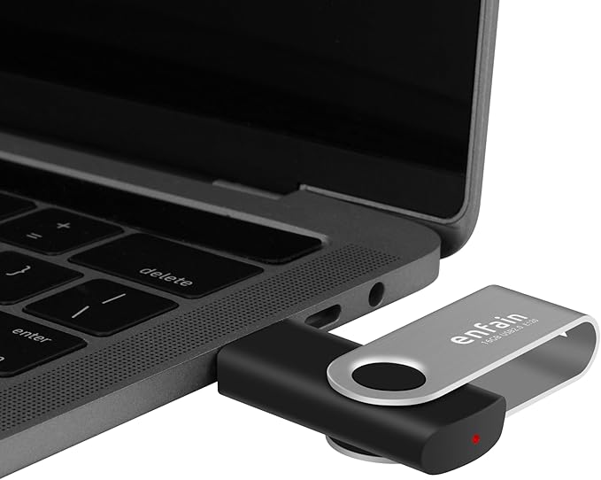 Enfain USB 3.0 32GB Flash Drive Shareable 10 Pack for Universal Data Storage at Home & The Office, Write Speed 25MB/s, Read Speed up to 90MB/s (Black)