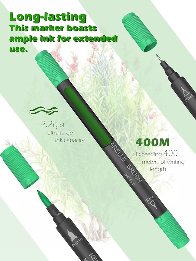 KEMYR Markers for Adult Coloring Books: 120 Color Dual Tip Fine & Brush Pens Water-Based Coloring Marker for Adults Drawing Sketching Bullet Journal Writing Lettering No bleeding