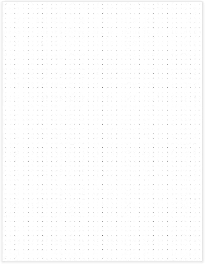 Letter Size Unpunched Dotted Refill Paper, Loose Leaf Filler Paper for Ring Binder/Disc Notebook Planner Inserts, 100gsm Dot Grid White Paper, 100Sheets/200Pages, 8.5'' x 11''