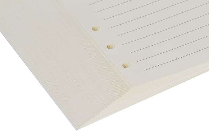 A6 Lined Refill Paper 6 Hole Punched Filler Paper Refills for A6 Loose Leaf Notebook Travel Journal Personal Diary Planner Binder, 80 Sheet/160 Page, 4.1" x 6.5"