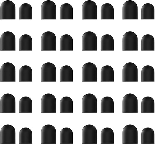 DAXINGXING 40PCS Replacement Rubber Tibs for Stylus Pen,High Sensitivity and Precisio,Universal Stylus Black Rubber Tips(0.27inch/0.21inch)