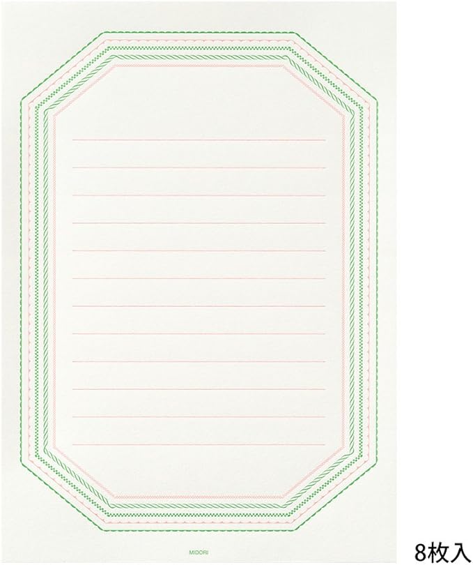 Midori 86462006 Letter Set, Typography, Frame Pattern, Pink