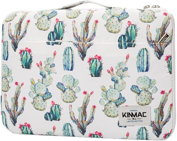 Kinmac 360 Degree Protective Laptop Sleeve Case Bag with Handle for MacBook Air 15 inch and 15 inch-15.6 inch HP Lenovo Dell ASUS Acer Notebook Computer (Cactus)