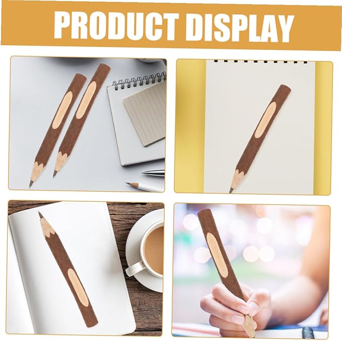 Wooden Ballpoint Pens 17cm Tree Bark Texture Portable Writing Pens 10pcs Biodegradable for Office and Home Use