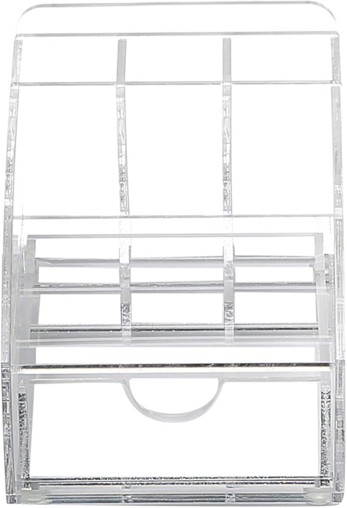 Ikee Design Acrylic Premium Desktop Office Supplies Organizer with Post It Note Pad Holder, Mail Storage and 3 Pencil Slots Pencil Holder, Office Supplies, 3 7/8 W x 5 7/8 D x 3 1/2 H in