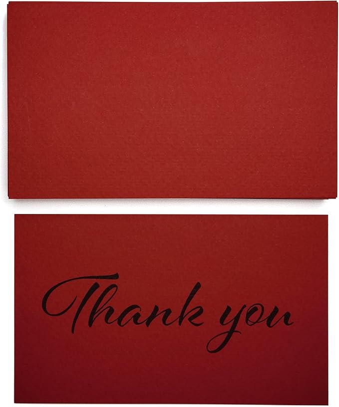 PPAPPAPPIYO 50 Pack 3x5 Colored Index Cards, 180gsm Premium Textured Blank Flash Cards, Heavyweight Cardstock for Study, Recipes, and DIY Crafts (red)
