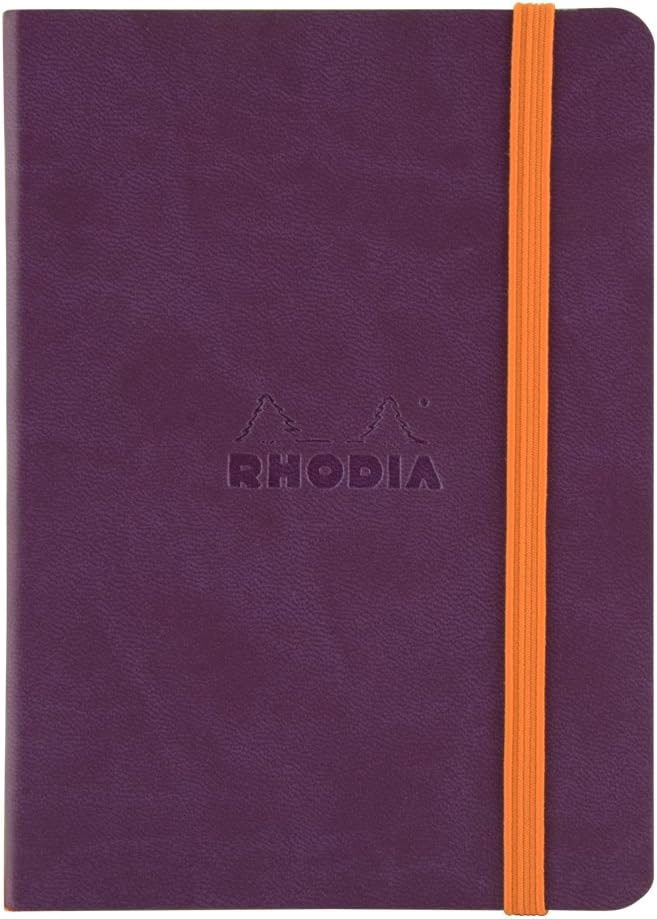 Rhodia Rhodiarama SoftCover Notebook - 72 Dots Sheets - 4 x 5 1/2 - Purple Cover