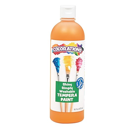 Colorations Simply Shiny Washable Tempera, Orange - 16 oz.