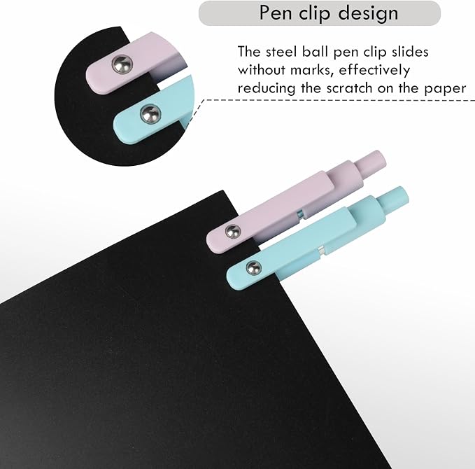 Ddaowanx Gel Pens Set,10 Pcs 0.5mm Retractable Quick Dry Black Ink Pens (Pack of 2)