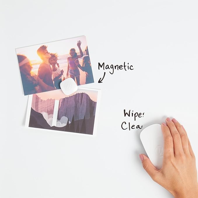 U Brands Contempo Magnetic Small Whiteboard, 8.5” x 11”, White Modern Frame, Mini White Board for Students, Fridge and Locker Dry Erase Board, Includes Marker & Magnet