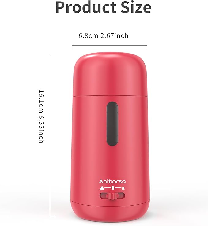 Automatic Electric Pencil Sharpener - Auto Feed, Auto Stop & Auto Eject, Rechargeable for Classroom, Home, School, Office, Rose Red