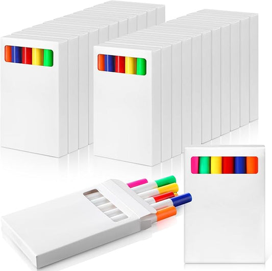 144 Pcs Washable Markers in 6 Vibrant Colors Broad Line Washable Coloring Markers Bulk for Teachers Office