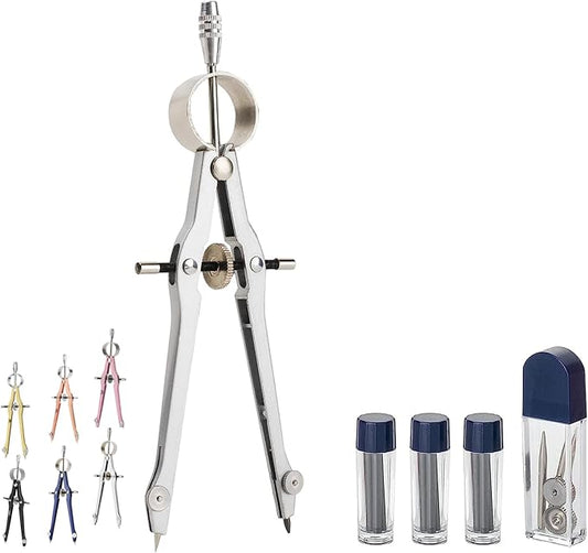 Mr. Pen- Professional Compass for Geometry, Extra Lead, Metal Compass, Compass, Compass Drawing Tool, Drawing Compass, Drafting Compass, Compass for Students, Compass Geometry
