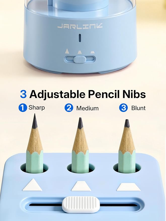 JARLINK Fully Automatic Rechargeable Electric Pencil Sharpener