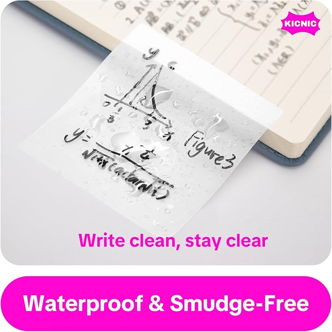 KICNIC Transparent Sticky Notes, 240 Pcs 3x3 Inch, Self-Adhesive Waterproof, See-Through Translucent Sticky Notes for Books, Bible, Page Markers, School Office College Supplies (Clear White)