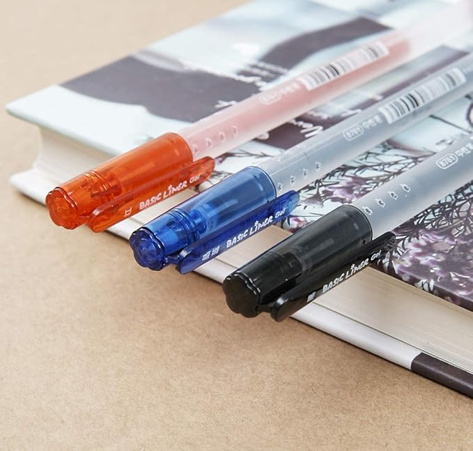 czxwyst 8761 Basic Liner Gel Ink Pens 0.5mm Fine Point (Blue Color 12-Pack)