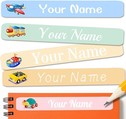120 PCS Personalized Labels for Kids，Custom Name Tag Stickers Labels Waterproof for School Supplies,Water Bottle,Lunch Box,Toys(2.3 x 0.4 in)