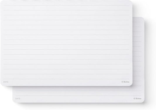 Notsu Lined Desk Notepad 2 Pack | Minimalist Ruled Memo Mouse Pads with Premium Thick Paper, Small 5.5" x 8.5"
