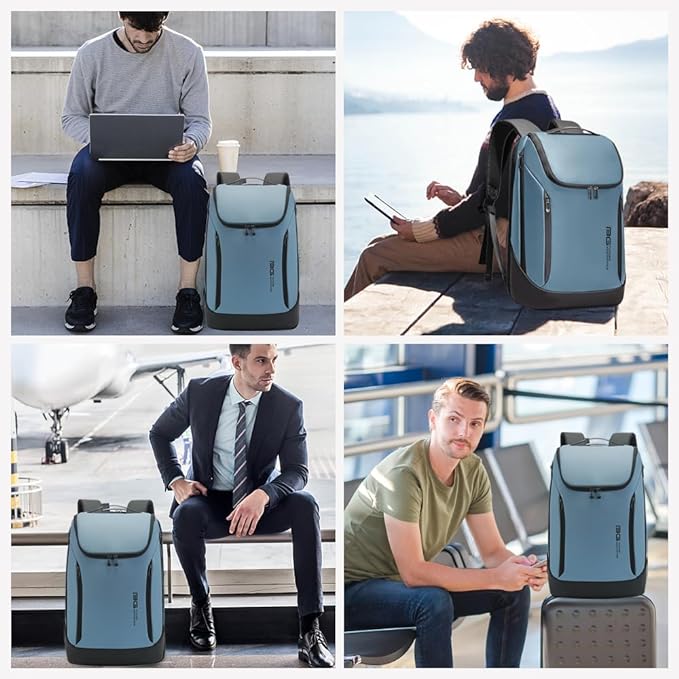 BANGE Business Smart Backpack Waterproof fit 15.6 Inch Laptop Backpack with USB Charging Port,Travel Durable Backpack