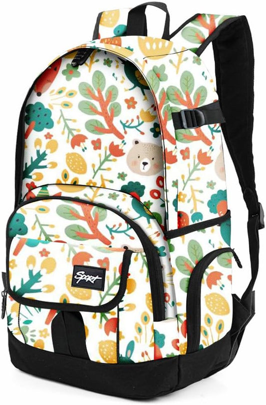 rickyh style School Backpack Travel Bag for Men & Women Lightweight College Back Pack with Laptop Compartmen