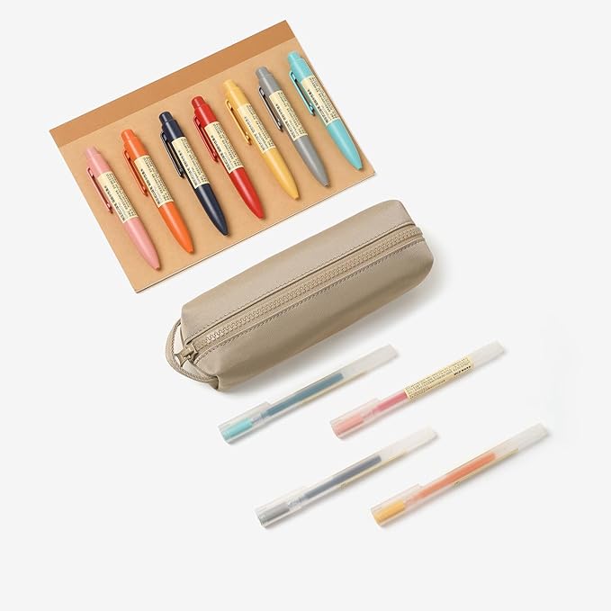 Pencil Case Soft School Pencil Pouch Bag for Easy Carry Stylish and Durable (Khaki)