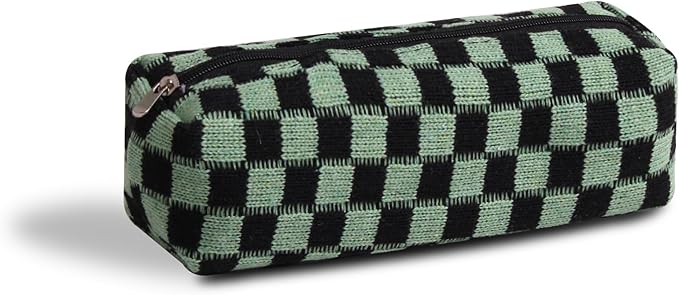 Pencil Case Pen Case Office College School Storage Bag Pouch Holder Box Organizer Makeup Pouch Cosmetic Bag Aesthetic Cute Pencil Case for Girls Boys Kids (Dark green)