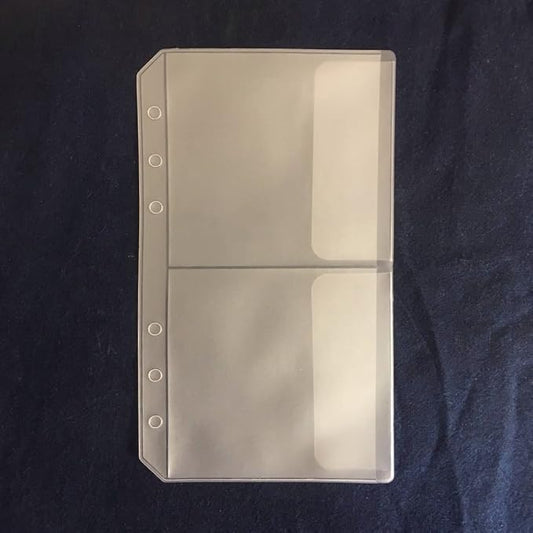 Zelten Refills/Loose Leaves for A6 Cover Ring Binder/Personal Organizer/Planner(A6 6 Holes, 2 Pockets 4 PCS)